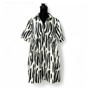 ASOS Black and Creme Mini  Casual Dress with Notched Collar 4,Exellent Condition